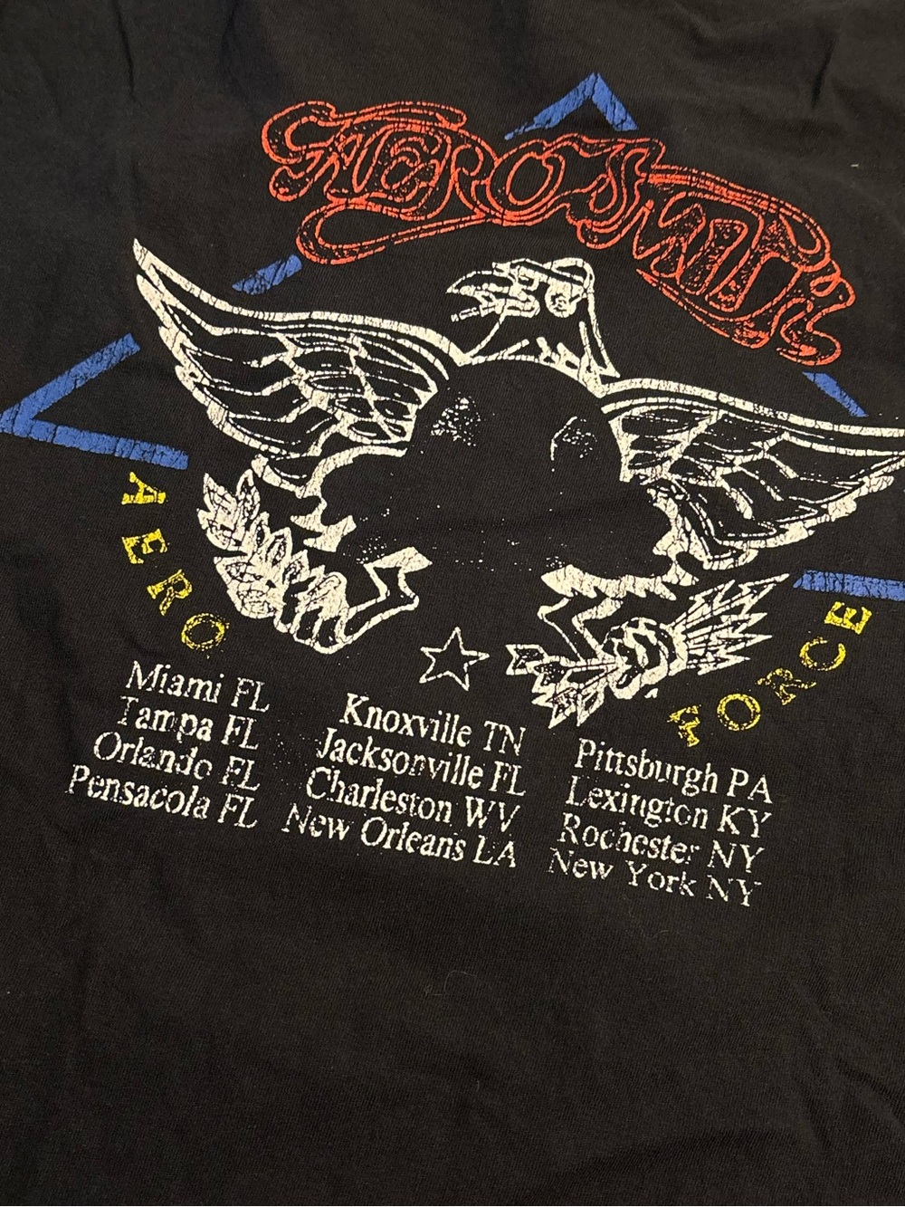Aerosmith Aero Force Black Graphic Concert Band Tee - Size Xl — image 4 of 5